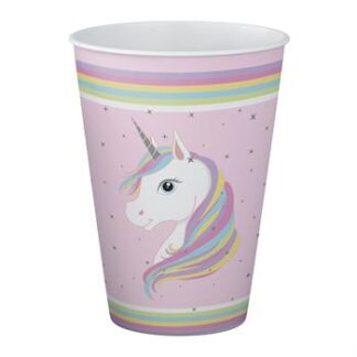 ACESSORIO DE FESTA  COP.PAPEL 250ML C/8 UNICORNIO