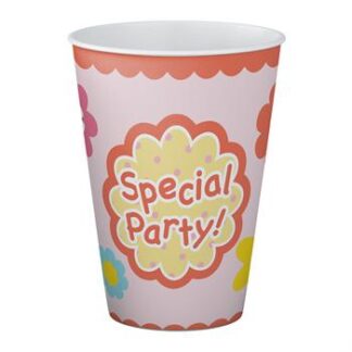 ACESSORIO FESTA COP. DE PAPEL 250 ML C/ 8 PCS - Florzinhas