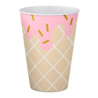 ACESSORIO FESTA COP. DE PAPEL 250 ML C/ 8 PCS - Sorvetinhos