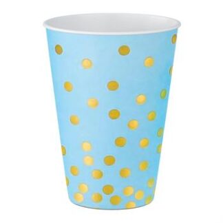 ACESSORIO FESTA COP. DE PAPEL 250 ML C/ 8 PCS - Metalico Confete Azul