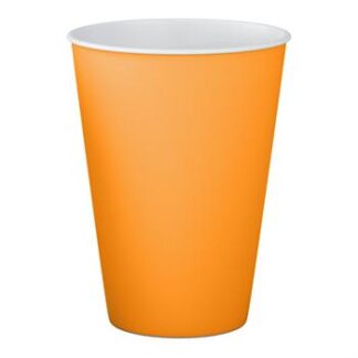 ACESSORIO FESTA COP. DE PAPEL 250 ML C/ 8 PCS - Laranja Neon
