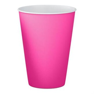 ACESSORIO FESTA COP. DE PAPEL 250 ML C/ 8 PCS - Rosa Neon