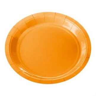 ACESSORIO FESTA PRAT. DE PAPEL 18 CM C/ 8 PCS - Laranja Neon