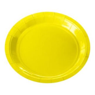 ACESSORIO FESTA PRAT. DE PAPEL 18 CM C/ 8 PCS - Amarelo Neon