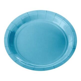 ACESSORIO FESTA PRAT. DE PAPEL 18 CM C/ 8 PCS - Azul Bebe