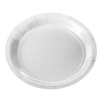ACESSORIO FESTA PRAT. DE PAPEL 18 CM C/ 8 PCS - Branco