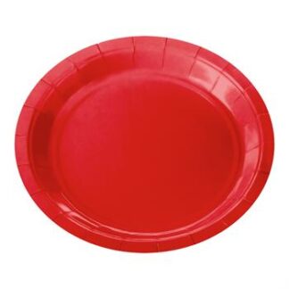 ACESSORIO FESTA PRAT. DE PAPEL 18 CM C/ 8 PCS - Vermelho