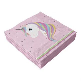ACESSORIO DE FESTA GUAR  33x33CM  C/ 20 FLS UNICORNIO