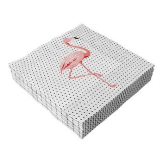 ACESSORIO FESTA GUAR. 33x33CM  C/ 20 FLS Flamingo
