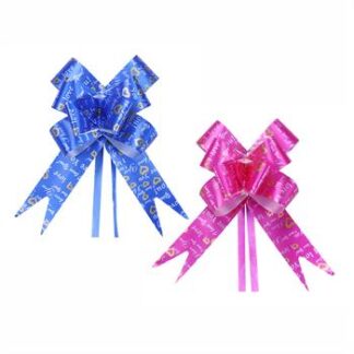 Laço Fácil  M (17mmx34cm) - Estampado Love Azul e Rosa  c/  10