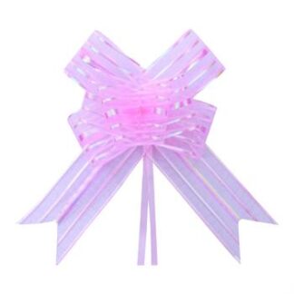 Laço Fácil  G (32mmx47cm) - Organza Rosa c/  5