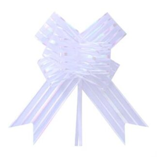 Laço Fácil  G (32mmx47cm) - Organza Branco c/  5