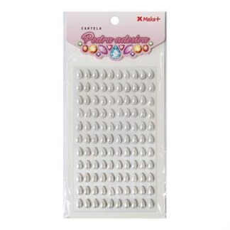 CARTELA PEDRA ADESIVA  - GOTA BRANCA 10MM"G"