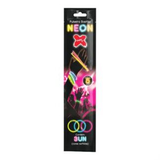 Pulseira Bastão Neon Colorida Blister  c/ 3 - 5h - pcte c/ 12 bl