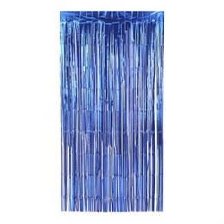 ACESSORIO FESTA Cort. Metalizada Decorativas 1x2 mts - Azul