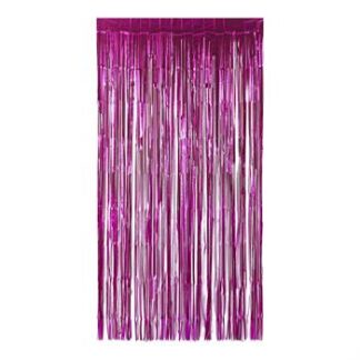 ACESSORIO FESTA Cort. Metalizada Decorativas 1x2 mts - Rosa