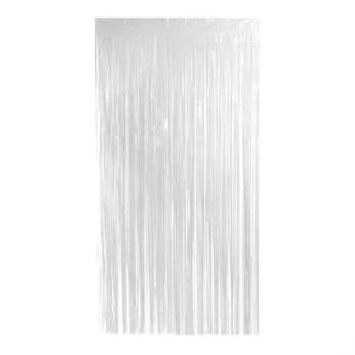 ACESSORIO FESTA Cort. Metalizada Decorativas 1x2 mts - Branco Candy