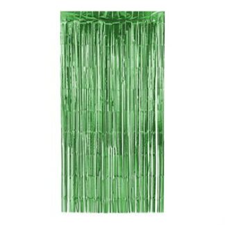 ACESSORIO FESTA Cort. Metalizada Decorativas 1x2 mts - Verde Escuro