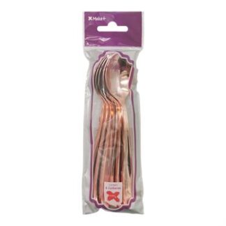 ACESSORIO FESTA COL.  REFEIÇÃO - Festa Luxo Rose Gold - Pcte c/ 6 Und