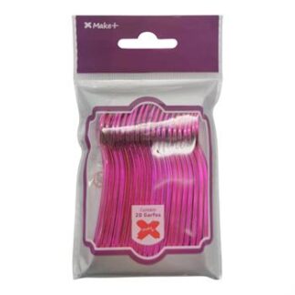 ACESSORIO FESTA GARF. MINI - Festa Luxo Rosa Metal - Pcte c/ 20 Und
