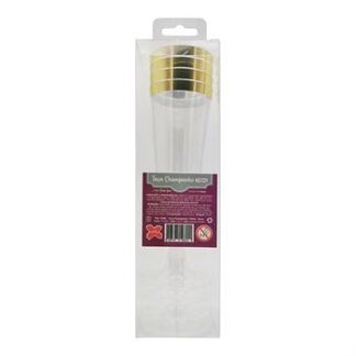 TAÇA CHAMPANHE 150 ML - Ouro - Caixa Pvc c/ 4 Und
