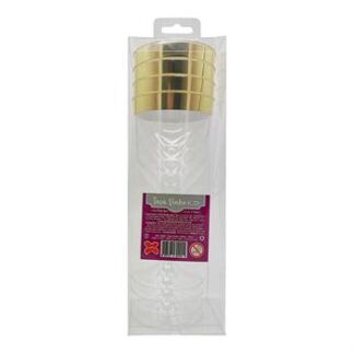 ACESSORIO FESTA TAC. DE VINHO 280 ML - Ouro - Caixa c/ 4 Und