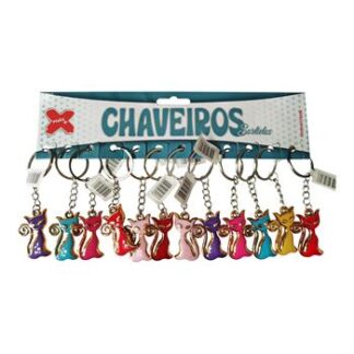 Chaveiro - Gatinho 4cm- Cartela c/12 (B)