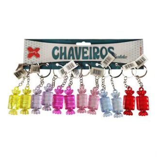 Chaveiro - Bala 5,5cm- Cartela c/12 (B)