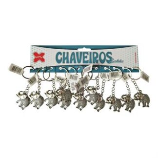 Chaveiro - Elefante 4cm - Cartela c/12 (C)