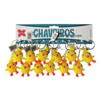 Chaveiro - Pintinho Amarelinho 5cm - Cartela c/12 (C)