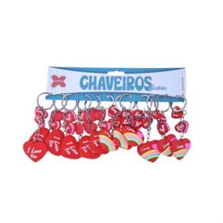 CHAVEIRO CORAÇÕES C/12