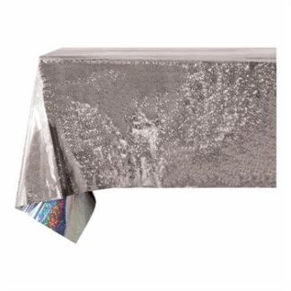ACESSORIO FESTA Toal. de Mesa Metalizada Prata (137x274cm)