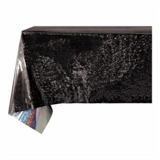ACESSORIO FESTA Toal. de Mesa Metalizada Preto (137x274cm)