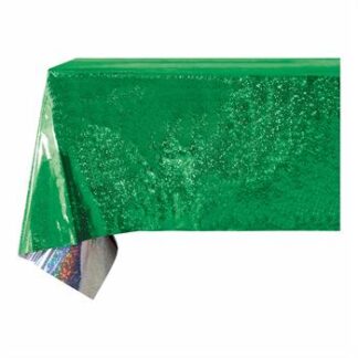 ACESSORIO FESTA Toal. de Mesa Metalizada Verde Esc(137x274cm)