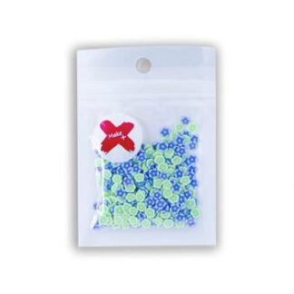 Charminho Fimo - Flores Verdes E Azuis -  Bl 5 Grs