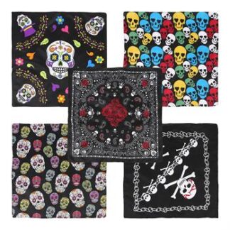Lenço Bandana 54x54 - Caverinhas   - Pcte c/ 5