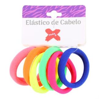 Elastico de Cabelo Colorido (3cm) - BL c/ 6  - Pcte c/ 12