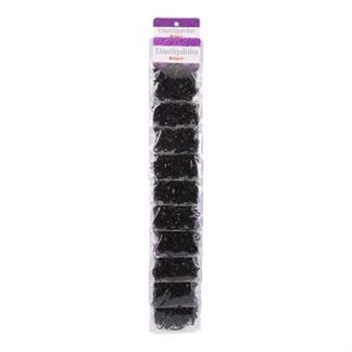 Elastiquinho 2,5 cm c/ 3,5g - Preto  - Pcte c/ 10