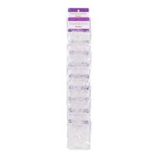 Elastiquinho 2,5 cm c/ 3,5g - Transparente - Pcte c/ 10