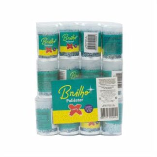 Glitter Poliester Potinho 3 grs c/ 12   Azul Celeste