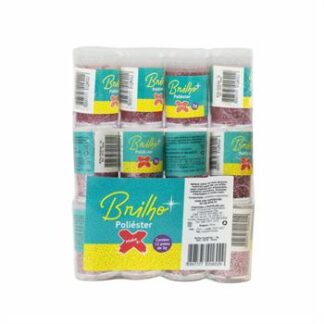 Glitter Poliester Potinho 3 grs c/ 12   Pink