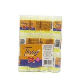 Tiras de Glitter potinho 2 grs c/ 12   Amarelo Neon