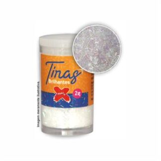 Tiras de Glitter potinho 2 grs c/ 12   Branco