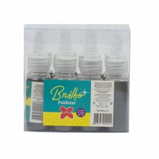 Glitter Poliester Bisnaga 15 grs c/ 12  Preto