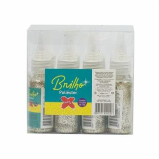 Glitter Poliester Bisnaga 15 grs c/ 12  Ouro Branco