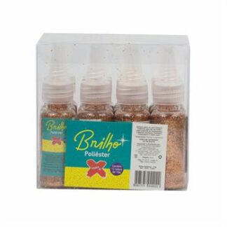 Glitter Poliester Bisnaga 15 grs c/ 12  Cobre