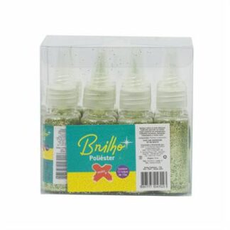 Glitter Poliester Bisnaga 15 grs c/ 12  Verde claro