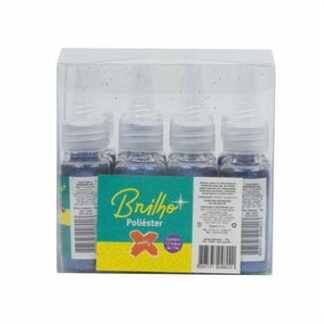 Glitter Poliester Bisnaga 15 grs c/ 12  Azul escuro