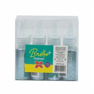 Glitter Poliester Bisnaga 15 grs c/ 12  Azul Celeste