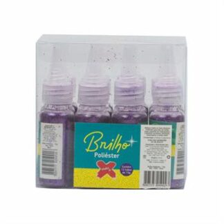 Glitter Poliester Bisnaga 15 grs c/ 12  Roxo